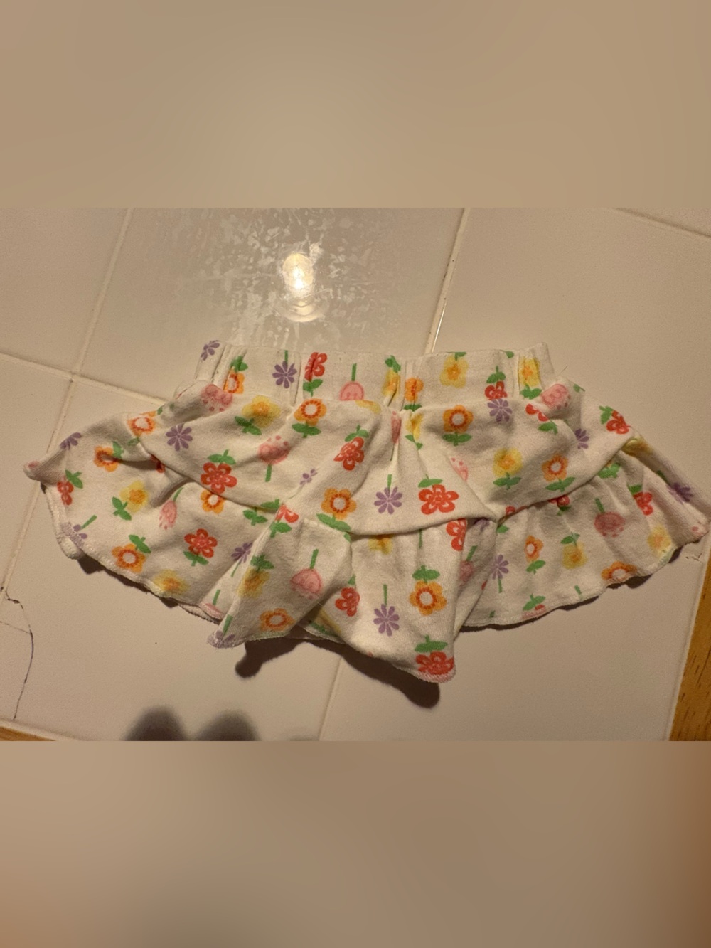 Carter's White Floral Ruffle Skirt